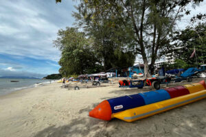 Batu Ferringhi beach, water sport activities, banana boat, jet ski, Penang Islands, Malaysia